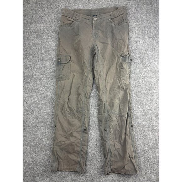 Kuhl Pants - Kuhl Legendary Cargo Pants Womens 10 Brown Convertible Hiking Outdoor Trail